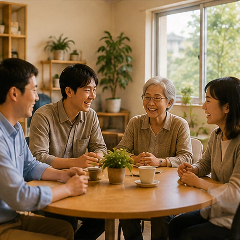 地域で支え合う人々